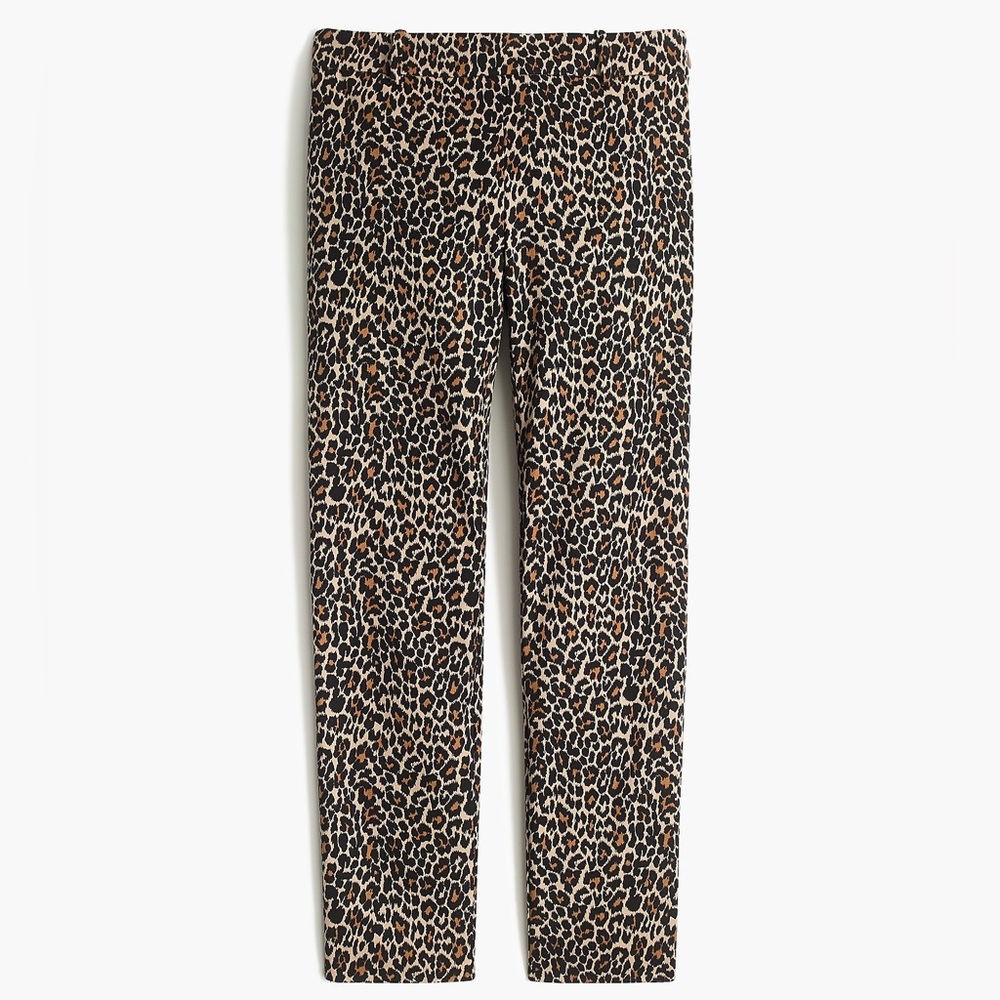 Leopard-print Winnie pant in stretch cotton EUC